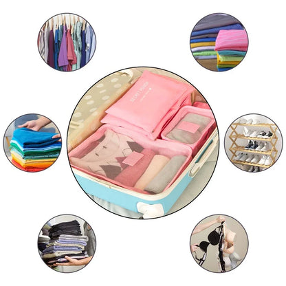 Travel Organizer Bags - Set of 6