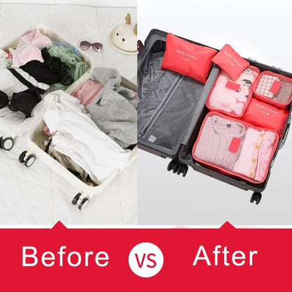 Travel Organizer Bags - Set of 6