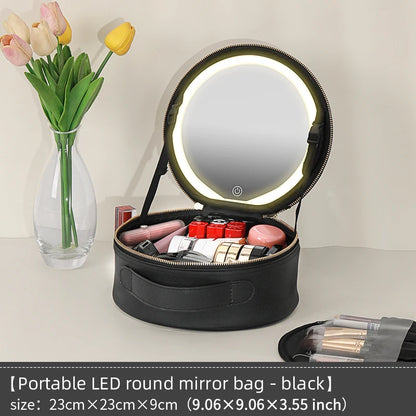 Beautiful Makeup Bag with Rechargeable  Led Mirror and Light.