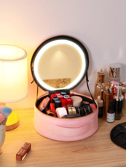 Beautiful Makeup Bag with Rechargeable  Led Mirror and Light.
