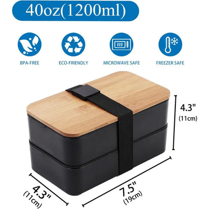 Stackable Bento Lunch Box with Insulated Bags