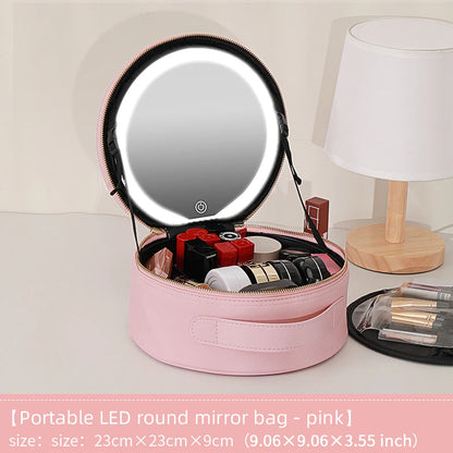 Beautiful Makeup Bag with Rechargeable  Led Mirror and Light.
