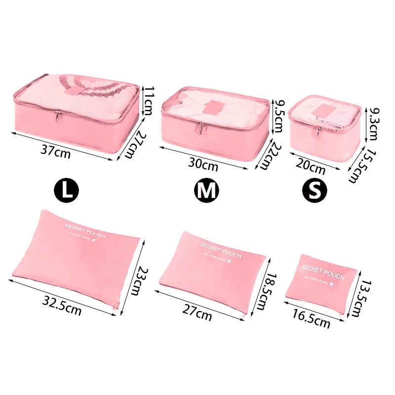 Travel Organizer Bags - Set of 6