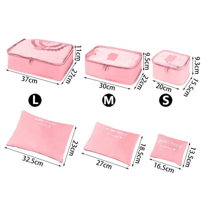 Travel Organizer Bags - Set of 6